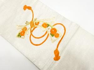 束ね熨斗模様刺繍名古屋帯